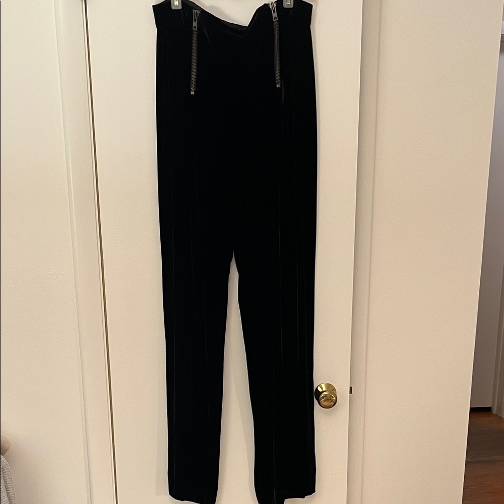 Nanette Lepore Black Pants with Zipper Detail